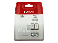 Canon PG-545 / CL-546 Multipack - Pack de 2 - 8 ml - noir, couleur (cyan, magenta, jaune) - original - cartouche d'encre - pour PIXMA TR4551, TR4650, TR4651, TS3350, TS3351, TS3352, TS3355, TS3450, TS3451, TS3452 8287B005