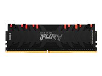 Kingston FURY Renegade RGB - DDR4 - module - 8 Go - DIMM 288 broches - 3200 MHz / PC4-25600 - CL16 - 1.35 V - mémoire sans tampon - non ECC - noir KF432C16RBA/8