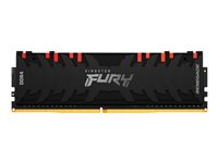 Kingston FURY Renegade RGB - DDR4 - module - 8 Go - DIMM 288 broches - 4000 MHz / PC4-32000 - CL19 - 1.35 V - mémoire sans tampon - non ECC - noir KF440C19RBA/8