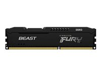 Kingston FURY Beast - DDR3 - module - 8 Go - DIMM 240 broches - 1600 MHz / PC3-12800 - CL10 - 1.5 V - mémoire sans tampon - non ECC - noir KF316C10BB/8