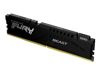 Kingston FURY Beast - DDR5 - module - 16 Go - DIMM 288 broches - 6000 MHz / PC5-48000 - CL36 - 1.35 V - mémoire sans tampon - on-die ECC - noir KF560C36BBE-16