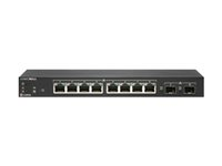 SonicWall Switch SWS12-8POE - Commutateur - Géré - 8 x 10/100/1000 (PoE) + 2 x Gigabit SFP - de bureau - PoE (55 W) - avec Support 24x7 de 3 ans 02-SSC-8368