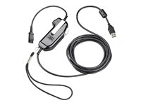 Poly SHS 2626-12 - Adaptateur de casque micro PTT « appuyez pour parler » - USB, voix sécurisée, monaural, sérialisé, sélectionnable - Conformité TAA 8K7M9AA#AC3