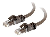 C2G Cat6 Booted Unshielded (UTP) Network Patch Cable - Cordon de raccordement - RJ-45 (M) pour RJ-45 (M) - 50 cm - UTP - CAT 6 - moulé, sans crochet, bloqué - brun 83644