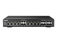 QNAP QSW-IM1200-8C - Commutateur - Géré - 4 x 10 Gigabit SFP+ + 8 x combo 10 Gigabit SFP+/RJ-45 - Montable sur rack - Tension CC QSW-IM1200-8C