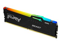 Kingston FURY Beast RGB - DDR5 - module - 8 Go - DIMM 288 broches - 4800 MHz / PC5-38400 - CL38 - 1.1 V - mémoire sans tampon - on-die ECC KF548C38BBA-8