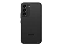 OtterBox React Series - Coque de protection pour téléphone portable - polycarbonate, élastomère thermoplastique (TPE) - cristal noir, dos transparent - pour Samsung Galaxy S22 77-86637