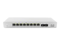 Cisco Meraki Cloud Managed MS120-8 - Commutateur - Géré - 8 x 10/100/1000 + 2 x Gigabit SFP - de bureau, fixation murale MS120-8-HW